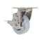 Vestil Thermoplastic Rubber Swivel With Brake Caster 5 In. Diameter x 2 In. Width 500 lb Gray CST-E-SS-5X2TPR-SWB - alternate 8